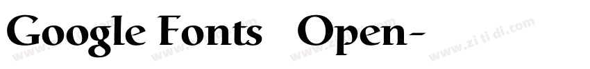Google Fonts   Open字体转换